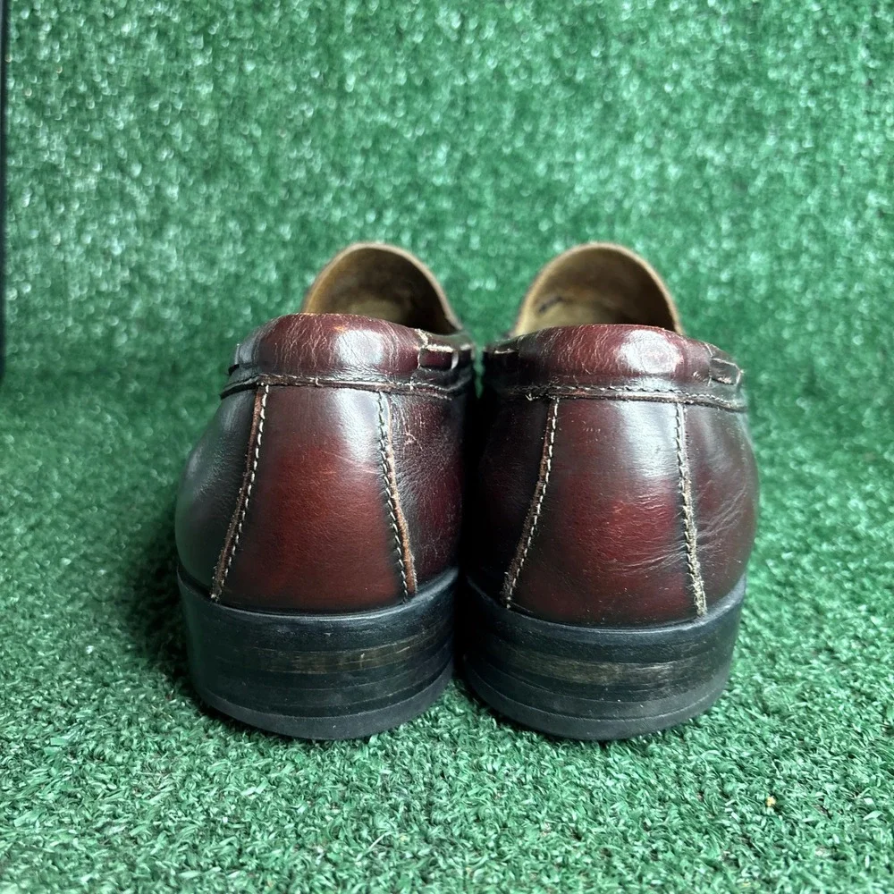 G.H. Bass & Co. Weejuns Tassel Leather Classic Preppy Loafers Burgundy Mens 12 D